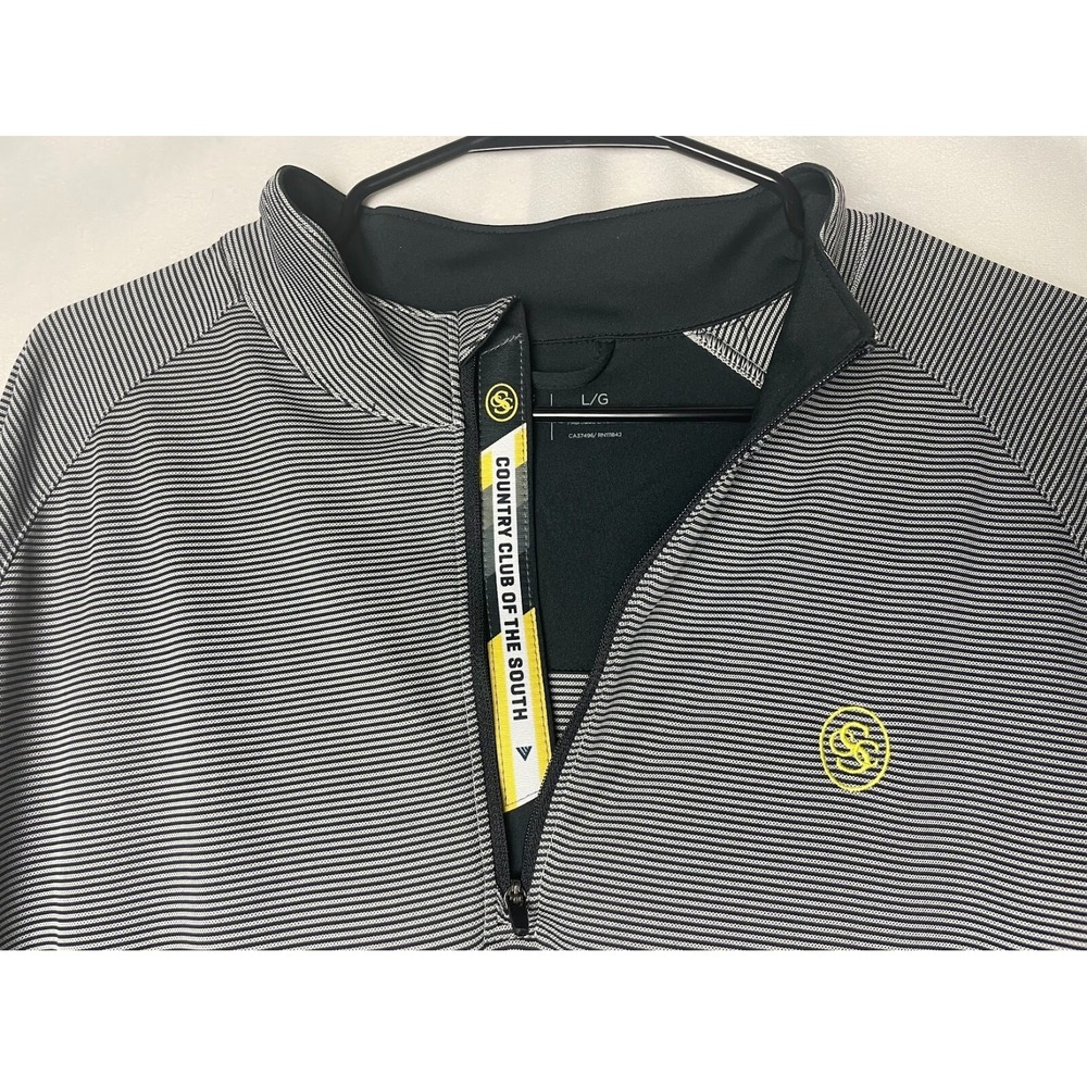 Levelwear Country Club of the South Men's 1/4 Zip Pullover Gray Black Size Large